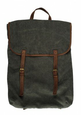 Рюкзак текстильный на кожаных лямках