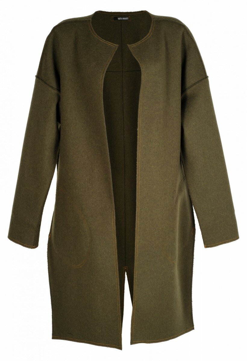 Пальто андрогинов длинное женское шерстяное осень-зима 2013, от российского дизайнера