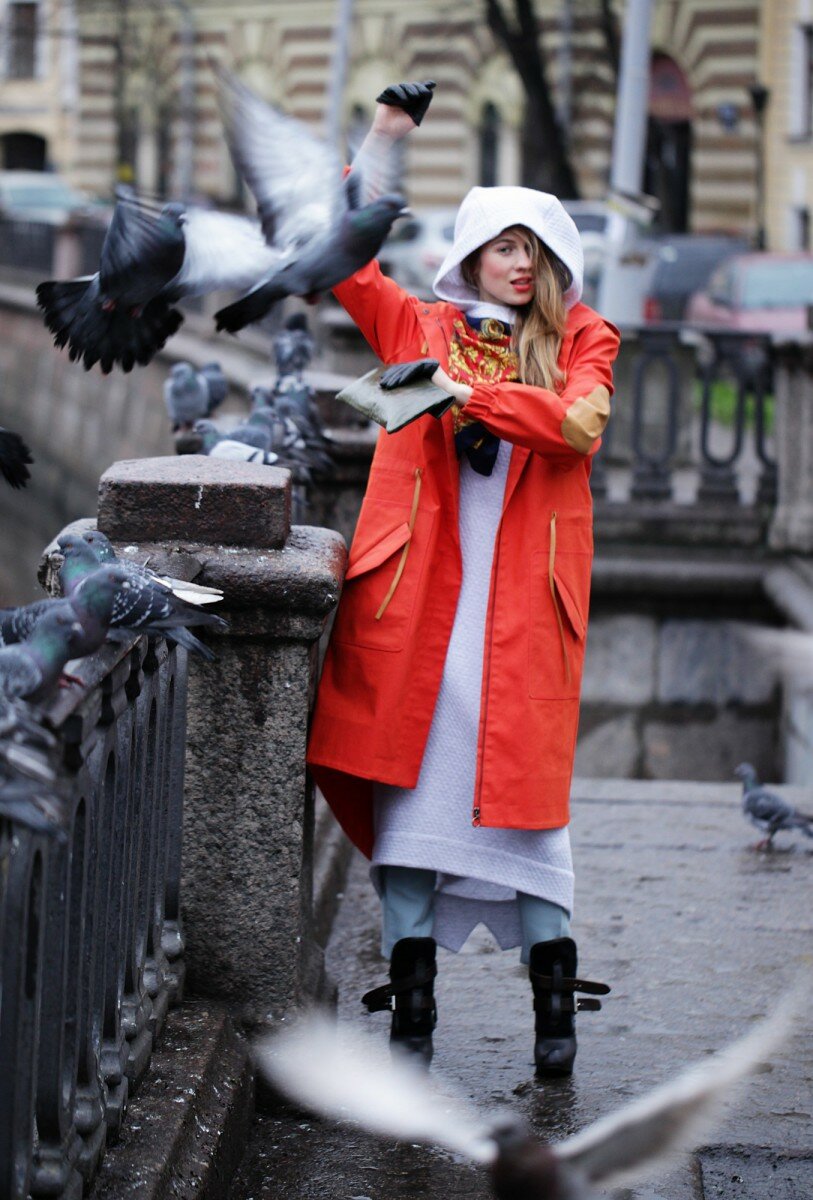Куртка-парка модная стильная женская от российского дизайнера